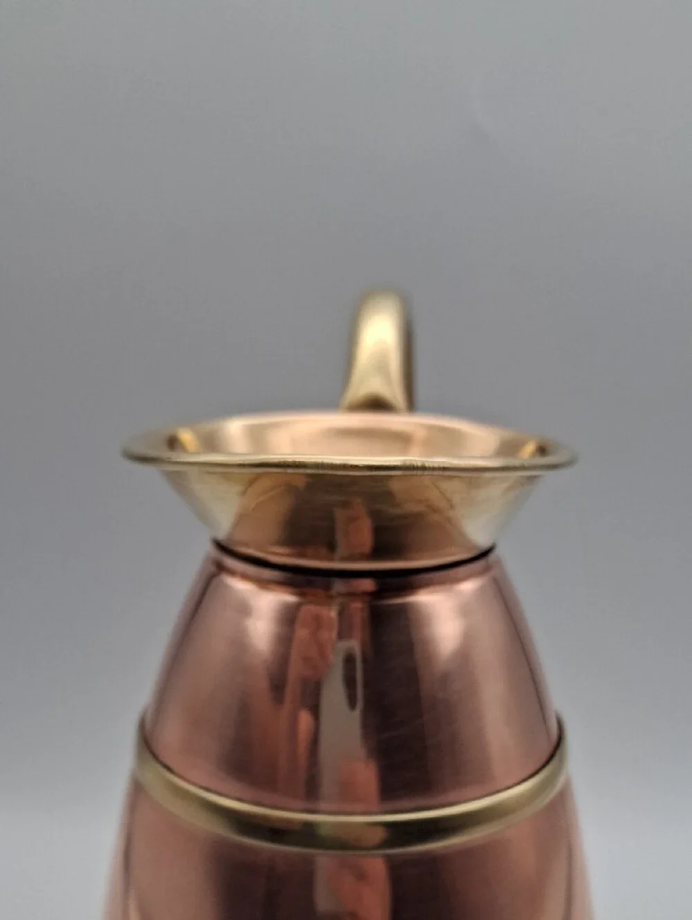 Copper and Brass Pitcher - Polished Copper Decorative Water Jug Peerage Regd